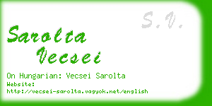 sarolta vecsei business card